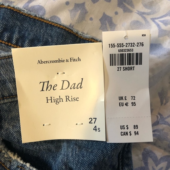 SOLD - Abercrombie High Rise Dad Jeans 27 - Picture 3 of 4